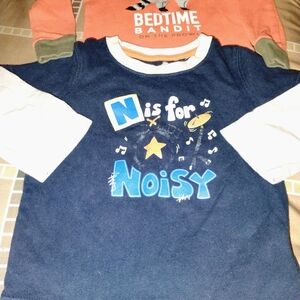 Noisy Navy and White Kids Long Sleeve Tee